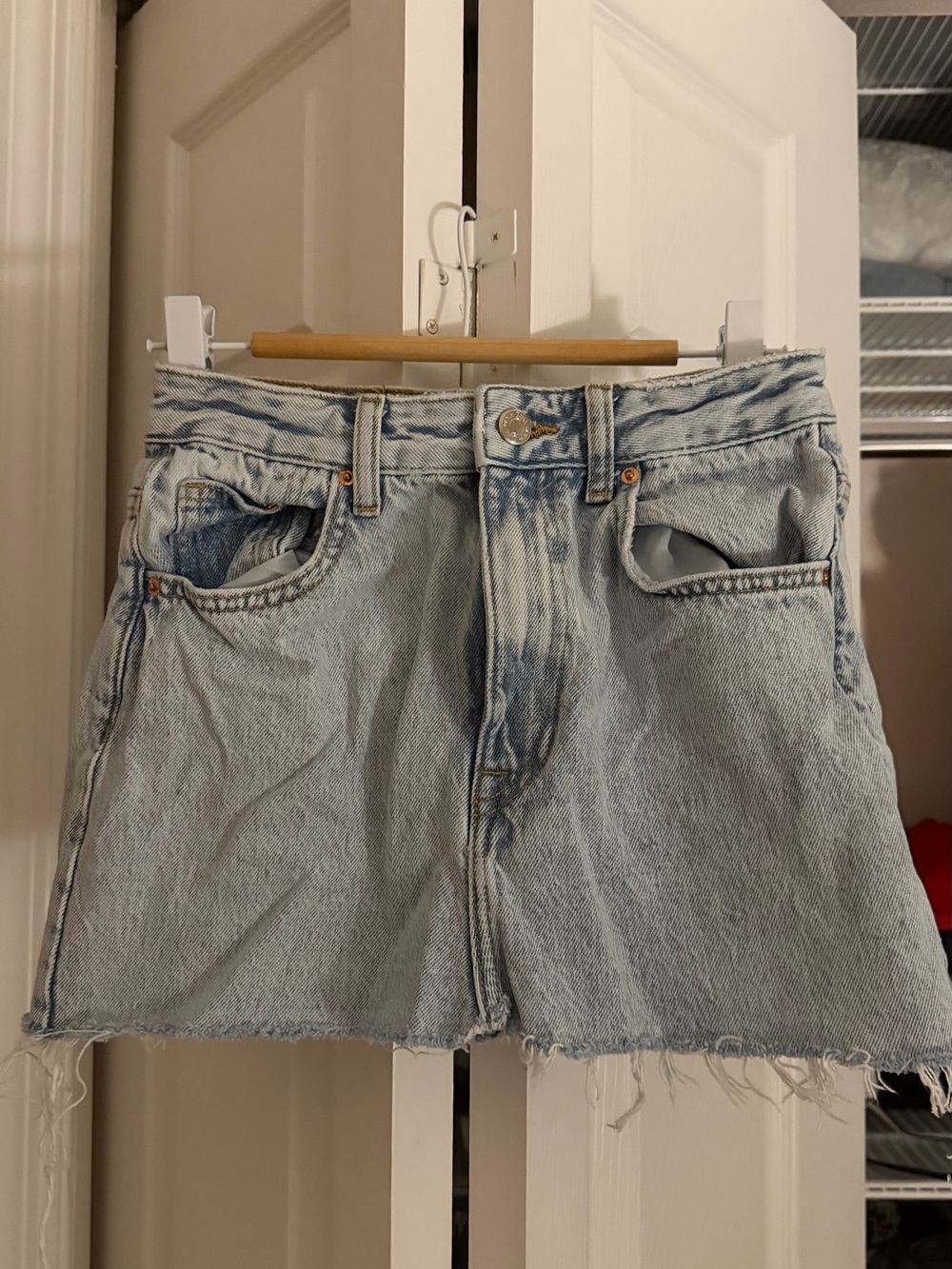 Light Blue Denim Mini Skirt - Zara